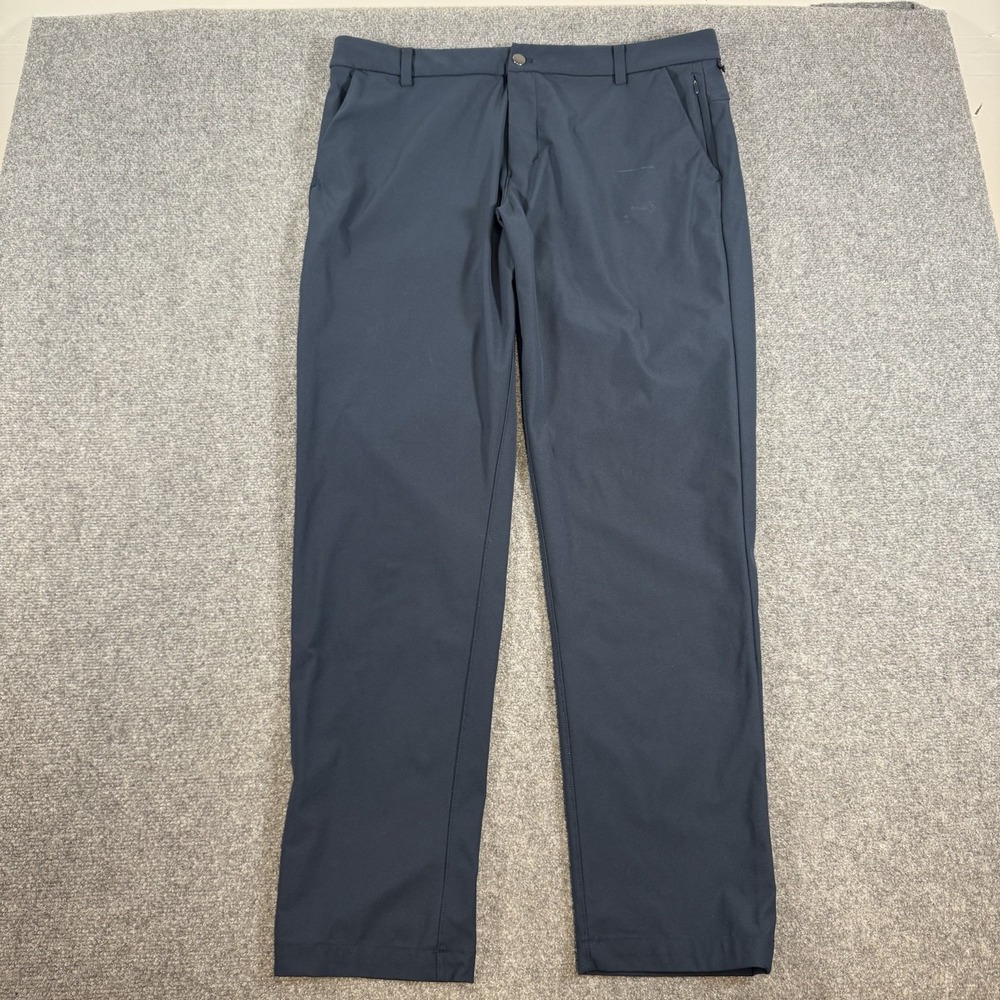 Lululemon‎ Commission Pant Mens 38x33 Navy Slim Stretch Performance Warpstreme